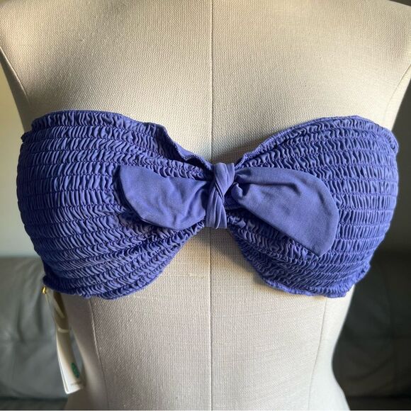 NEW Revolve Bettinis Bikini Set Swimwear Smocked Bikini Top XS Bottom M L - Picture 2 of 16